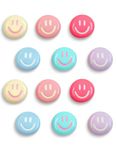 Mymazn Fridge Magnets Cute Refrigerator Magnets, 12Pcs Colorful Magnets for Whiteboard Cabinet Locker, Resin Smile Face Decorative Magnets for Classroom Kitchen Office