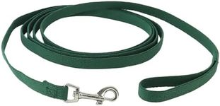 Coastal Pet Train Right Cotton Web Dog Training Leash - 100% Cotton Dog Leash for Training - Durable Supplies - Green, 5/8" x 10'