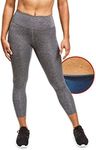 Sweat Shaper Women's Sauna Leggings Compression High Waist Yoga Pants Thermo Sweat Capris, Heather Grey, X-Large