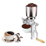 Manual Hand Coffee Grinder Mill, Adjustable Healthy Durable Stainless Iron Grain Mill, Effective Ergonomic Labour Saving Cereal Grinder, Multifunctional Grain Mill for Coffee Bean Oat Nut Corn Wheat