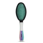 AGARO Classic Cushion Hair Brush with Strong & flexible nylon bristles, having Anti-static ball tips, for Grooming, Straightening, Detangling Hair, Ideal for Men & Women, Cyan