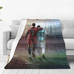 Soccer Gift Fleece Throw Blanket, Anti-Pilling Flannel Soft Micro Blanket for Chair Bedroom Living Room Sofa Bed Outdoort 50"X40"