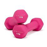 Neoprene Dumbbell Hand Weights Pair Home Exercise for Women Men Arm Pilates Dumbbells in 1kg 1.5kg 2kg 3kg 4kg 5kg 8kg 10kg Set (1kg, Pair)