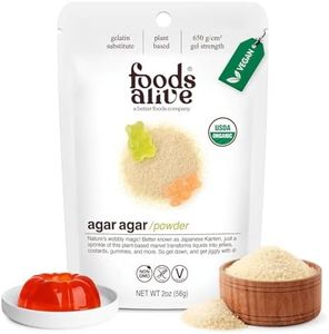 Foods Alive Organic Agar Agar Powder | 2 oz | Plant Based Gelatin | Kosher Gelatin | Vegan | Gluten Free (2-Pack)