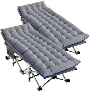 LILYPELLE Oversized XXL Folding Camping Cot, 78" L x 32" W x 18" H Heavy Duty Sleeping Cots with Carry Bag, Double Layer Oxford Portable Travel Camp Cots for Home, Office Nap and Outdoor Beach