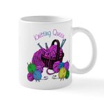 CafePress Knitting Queen Mug 11 oz (325 ml) Ceramic Coffee Mug