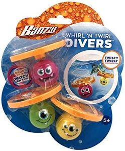 BANZAI Whirl 'N Twirl Divers Pool Toys, Underwater Diving Toys for Kids Small