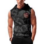 365CUSGIFTS - Men's Sleeveless Hoodies Workout Gym Sweatshirt Muscle Fit Fashion Athletic Hoodies Pullover Hooded, Color 2, M