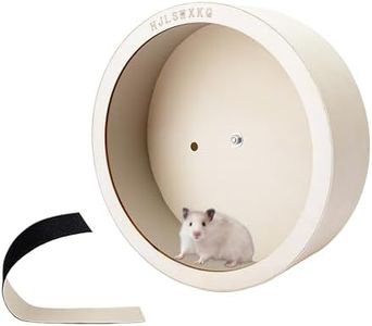 15inch Wall-Mount Silent Hamster Wheel - Wooden Exercise Wheel with Removable Washable Track for Chinchilla, Hedgehog, Rat, Syrian Hamster (15in)