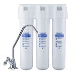 AQUAPHOR Crystal Under-Sink Kitchen Filter Drinking water System | Effectively Removes Impurities, Chlorine, and Organic Compounds | Includes Separate Tap for Filtered Water