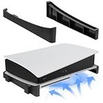 kwmobile Stand Compatible with PS5 - Precise Fit for PS5 Console - Easy Set-Up Horizontal Stand - Enhanced Airflow Mount Shelf