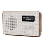 LEMEGA DR1S Portable DAB/DAB+ Digital Radio,Handheld FM Radio,DAB Radio with Bluetooth,Kitchen FM Radio,Dual Alarms, Clock,Snooze,40 Preset Stations,Headphones-Out,Mains powered and Batteries,Walnut