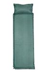 Mountain Warehouse Self Inflating Mat With Pillow - Valve Inflation Air Bed, Stuff Sack Green