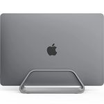 HumanCentric Vertical Laptop Stand for MacBook, Compatible with MacBook Pro Stand, MacBook Air Stand, Laptop Holder for Apple Laptop Desk Stand, Aluminum Laptop Vertical Stand, Space Gray Mac Stand