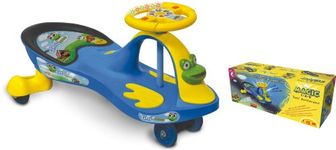 Toyzone Frog Deluxe Magic car | Swing Car | Ride on Toy Car for Kids | Twister Ride on|Magic Toy Car | Push Rider | Car Rider | Car Rider with Steering Music & Lights for Boys and Girls (Blue)