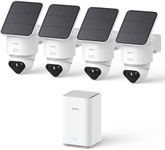 aosu T2 Ultra 4K Security Cameras Wireless Outdoor, 4 Cam Kit, Smart Home Security System with TrueColor Night Vision, AI Recognition & 360° Motion Tracking, Solar Power, Expandable 1TB Local Storage