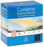 Coolaroo Extreme Shade Sail Square 3.6 X 3.6 with 10 Years Warranty (Color: Desert Sand)