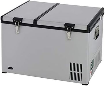 Whynter FM-901DZ Zone Portable Fridge Optional Wheels, AC 110V/ DC 12V Real Freezer for Car, Home, Camping, RV-8°F to 50°F, 90 Quart Dual Zome, Charcoal
