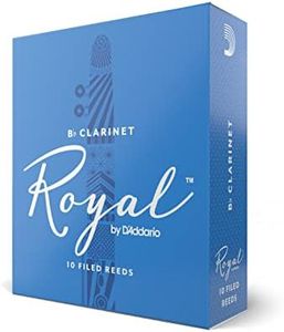 D’Addario Woodwinds - Royal Bb Clarinet Reeds - B Flat Clarinet Reeds - Reeds for Clarinet - Clarinet Bb Reeds - Strong Spine - Filed Cut - Strength 2.5, 10-Pack