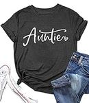 Auntie T Shirts Women Cute Aunt Gif