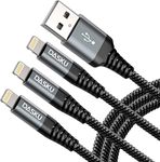 6 Foot iPhone Charger Cable 3Pack Long Lightning Charging Cord Nylon Braided 6FT USB Power Cord Compatible with iPhone 14/13/12/11/Pro Max/X/Xs Max/Xr /8 Plus and More