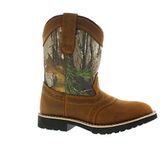 Itasca Unisex Youth Pull-on Leather/Nylon Buckaroo Western Boot, Camouflage, 1.0 Standard US Width US Little Kid