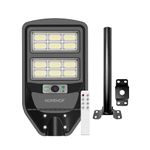 Homehop Solar Street Light Outdoor Waterproof 120 Watt LED Wireless Motion Sensor Lamp with Pole for Home, Garden, Wall, Pathway, Dusk to Dawn (ABS- Cool Light)