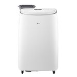 LG 10,000 BTUS SAC Dual Inverter Smart Wi-Fi Portable Air Conditioner, Ultra Quiet Performance 3-in-1 AC, LED Display, Auto Evaporation, 24-Hr Timer & Auto Restart, Cools Rooms up to 450 Sq. Ft, White