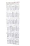 ManGotree Behind The Door Shoe Organiser Hanging Shoe Storage Organizer Overdoor Shoe Storage with 24 Clear Pockets for Storing Slippers Leather Shoes High Heels Sneakers(Transparent)