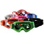 KIDS X1K Motocross MX GOGGLES Motorcycle Motorbike Off Road ATV BMX Quad Dirt Bike Racing Boys & Girls Protection Enduro Junior Children Cub Safety Sports Goggles (Red,One)