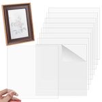 OLYCRAFT 8pcs 30x30cm PET Plastic Sheet Panels 0.5mm Thickness Clear PET Flexible Board Protective Film for Picture Frame Glass Replacement Plastic Sheets Easy to Cut for DIY Art Projects