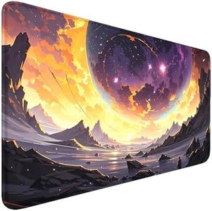 MTG Playmat- Stitched Edges Forest TCG Playmat-Non-Slip Landscape Play Mat Smooth Surface Rubber Base Board Game Mousepad 24x14 inches for Trading Card Game Playing with Storage Bags