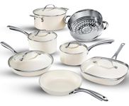 Gotham Steel 12 Pc Ceramic Pots and Pans Set Non Stick Cookware Set, Kitchen Cookware Sets, Non Toxic Ceramic Cookware Sets, Pots and Pan Set Nonstick Cookware Set, Oven and Dishwasher Safe