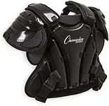 Champion Sports Umpire Chest Protector: 3 Millimeter Molded Plate Armor Style Softball & Baseball Chest Protector - Black