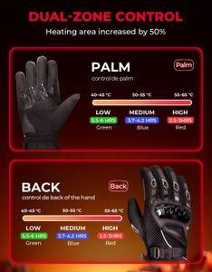 KEMIMOTO Heated Motorcycle Gloves – Waterproof, Touchscreen, Men/Women