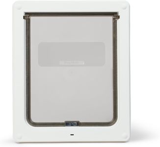 Dog Mate Medium Lockable Dog Door – White Flap for UPVC, Wall, Wood