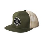 BRIXTON Men's Pledge Mp Mesh Cap, Military Olive/Off White, One Size