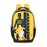 Skybags School Backpack 30L With Rain Cover, 3 Compartment, Hidden Pocket, File Sleeve & Printed ID Tag | Bright Yellow | Squad Plus