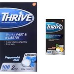 Thrive Nicotine Replacement Lozenge and Gum Bundle (2mg Extra Strength, Mint Flavour Lozenges + 2mg Regular Strength Fruit Xplosion Gum) - 216 Count