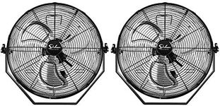 Simple Deluxe 18 Inch Industrial Wall Mount, 3 Speed Commercial Ventilation Metal Fan for Warehouse, Greenhouse, Workshop, Patio, Factory and Basement - High Velocity, Black