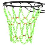 Yyiwhmy Basketball Net Replacement Heavy Duty,Resin Material, Anti-Rust Use Indoor Outdoor Standard 12-Ring Basketball Hoop Green