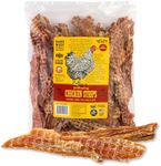 Polkadog Chicken Strip Jerky Dog Treats – Single Ingredient, Grain-Free, Lean Protein Snacks – USA Farm-Raised Chicken, Crunchy & Natural Training Treats – Handmade in the USA - 2 lb
