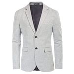 PJ PAUL JONES Men's Herringbone Blazer Lightweight Casual Stretch Suit Jacket Light Grey M