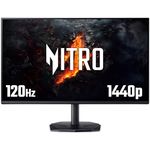 acer Nitro KG272UGbmiipfx 27 inch Gaming Monitor - IPS Panel, 2560 x 1440, 120Hz, AdaptiveSync, 4ms, 250 nits, HDR Ready, 90% DCI-P3, DP 1.2, HDMI 2.0, Audio Out, 2x 2W Speakers