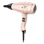 Valera, 3200 Professional Hairdryer, Ionic Hairdryer with Powerful AC Performance Motor, 6 Temperature and Airflow Settings, Flexible Anti-Twisting Cable, Back Stop System, Rose Gold