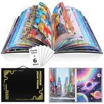 MOZOOSON Puzzle Storage Binder for 1000pcs Puzzle, Jigsaw Accessories with 25 Pockets, Large Capacity Organizer, Dustproof and Protective Accessory, Enthusiasts Black