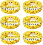 HIYTRANKER 18PCS Adjustable Softball Bead Chain Softball Hand Rope Sport-Themed Bracelet Softball Bracelets Team Gifts Softball Charm for Bracelet