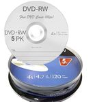 SAIKRITI ART-Premium DVD RW 4.7 GB 4X Speed Professional Disk (Pack of 5 Disk)