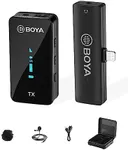 BOYA BY-XM6-K3 Wireless Lavalier Microphone for iPhone/iPad,OLED Dispaly Wireless Lapel Mic with Charging Box for YouTube,Tiktok Vlogging,Live Stream, Video Recording