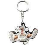 DEZHAN Anime Cartoon One Piec Keychain, Zinc Alloy Luffy Key Chain for Girls Women and Men, B, 1